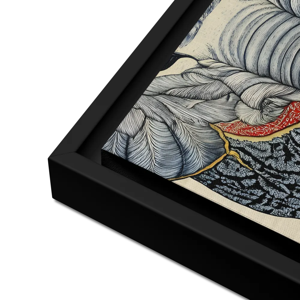 Majesty of the Elephant | Canvas with Black Frame | 12″×16″