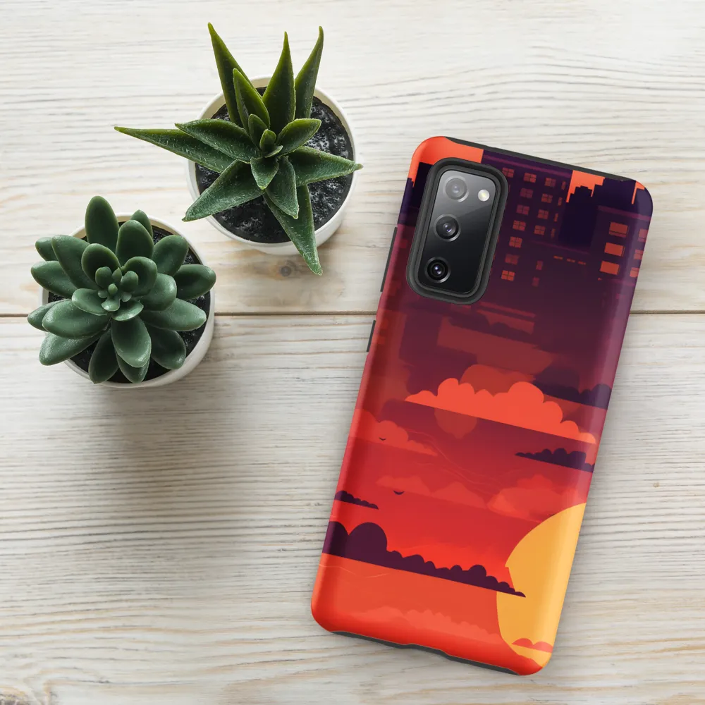 Urban Dusk: A Symphony of Cityscapes | Phone Case |  S20 FE | Tough Case | Matte