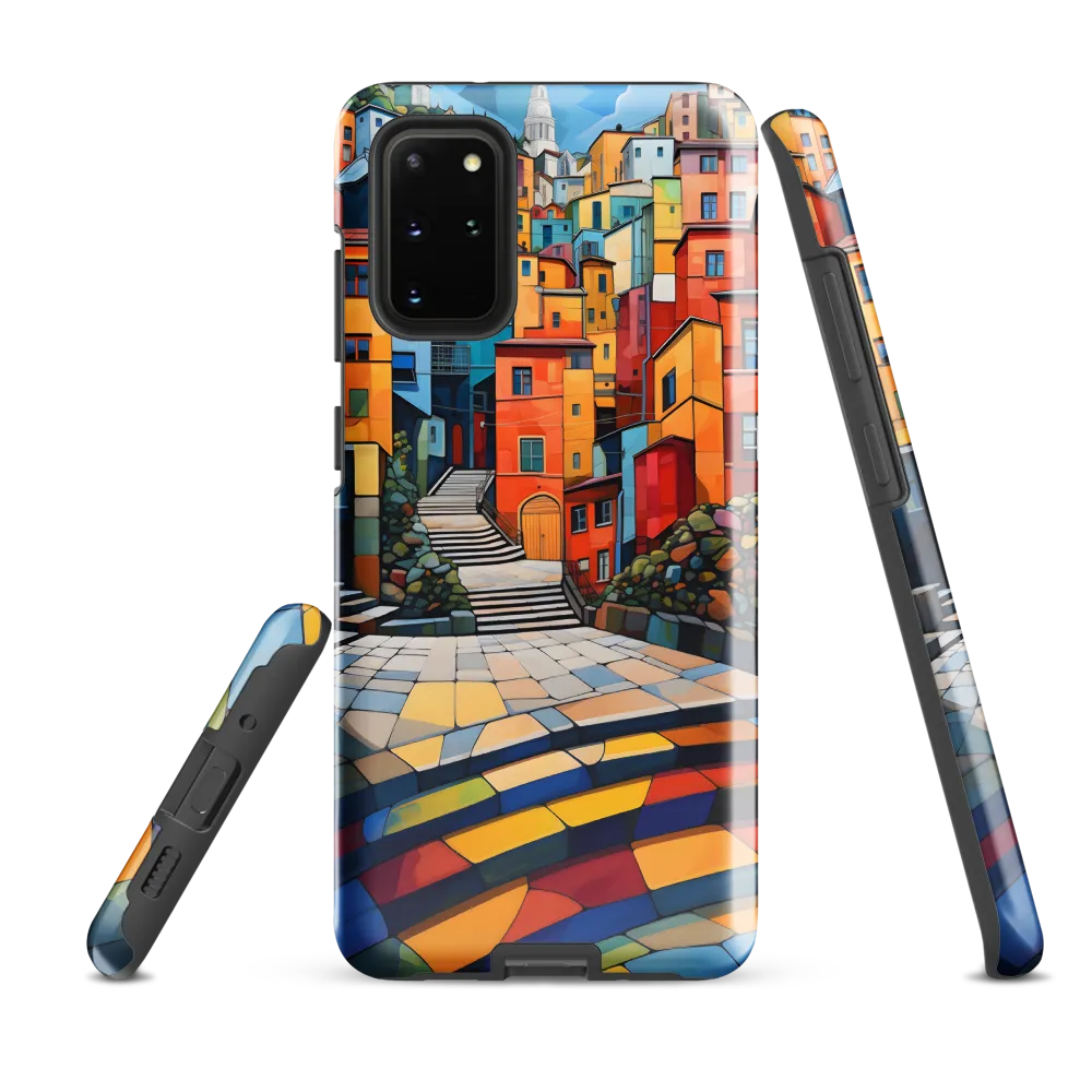 Vibrant Village: A Cubist Journey