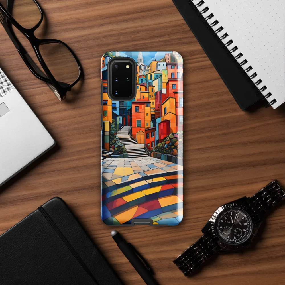 Vibrant Village: A Cubist Journey