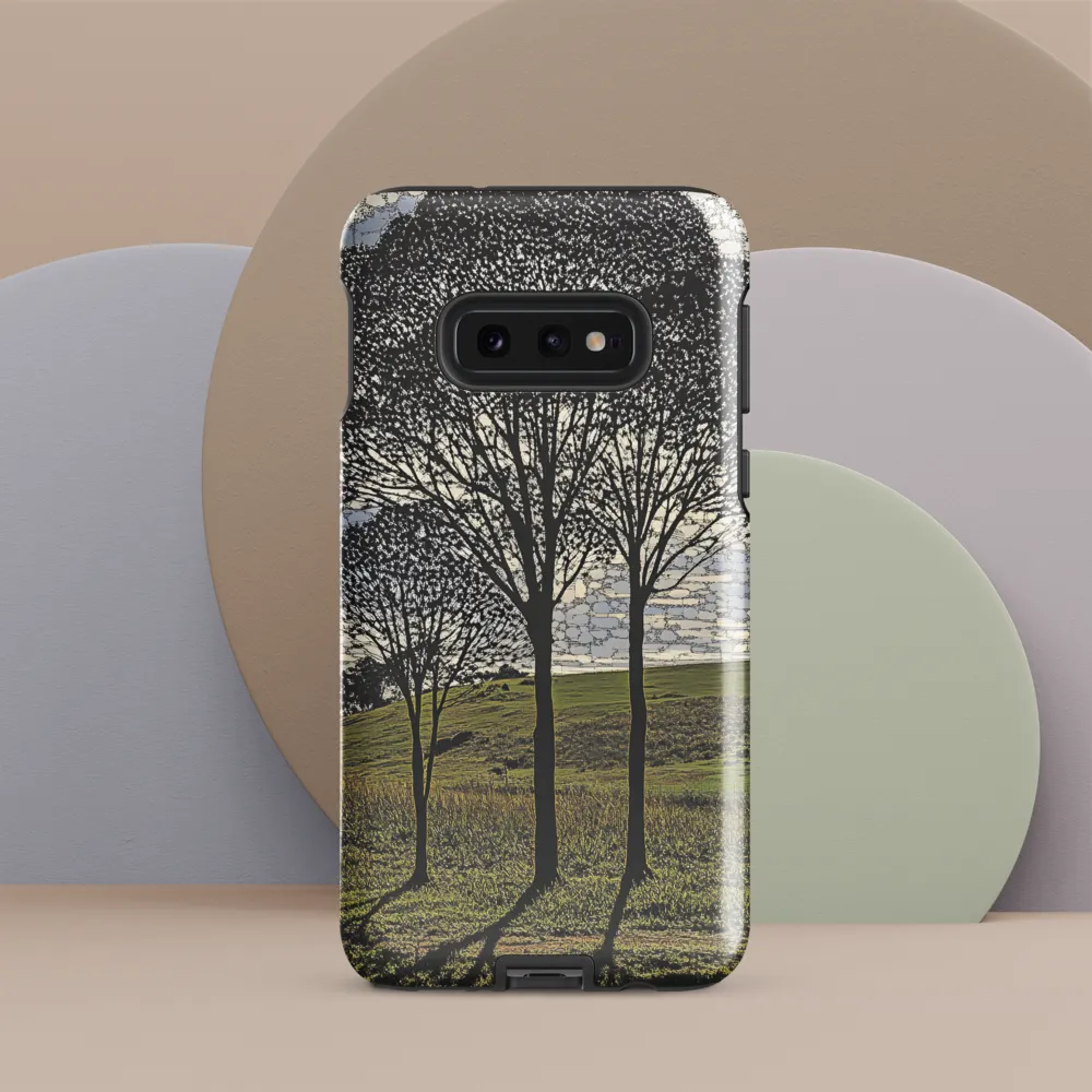 Tranquil Shadows: A Silhouette of Nature