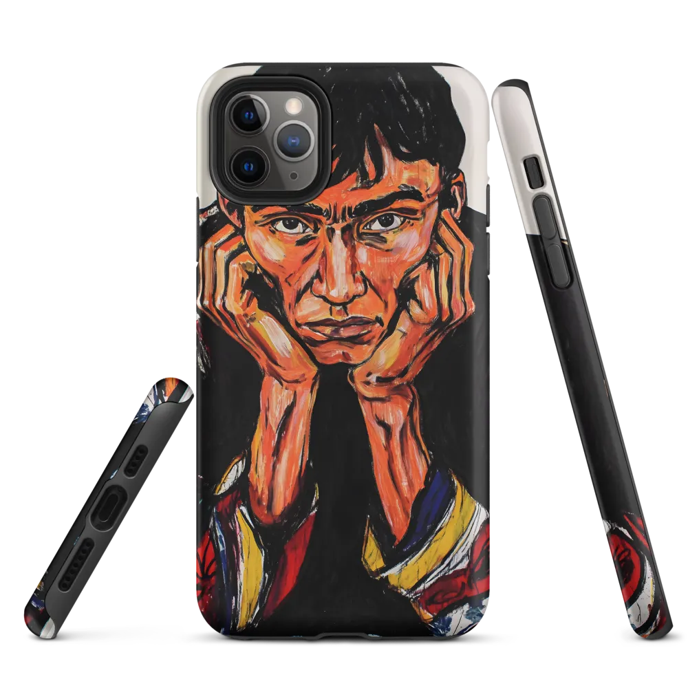 Contemplative Intensity: An Expressionist Portrait