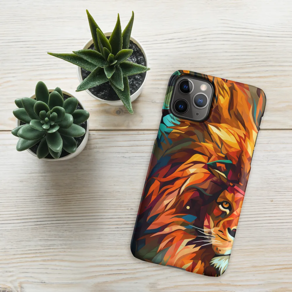 Majestic Gaze: The Polygonal Lion