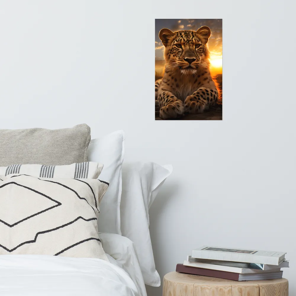Regal Presence: The Leopard at Sunset