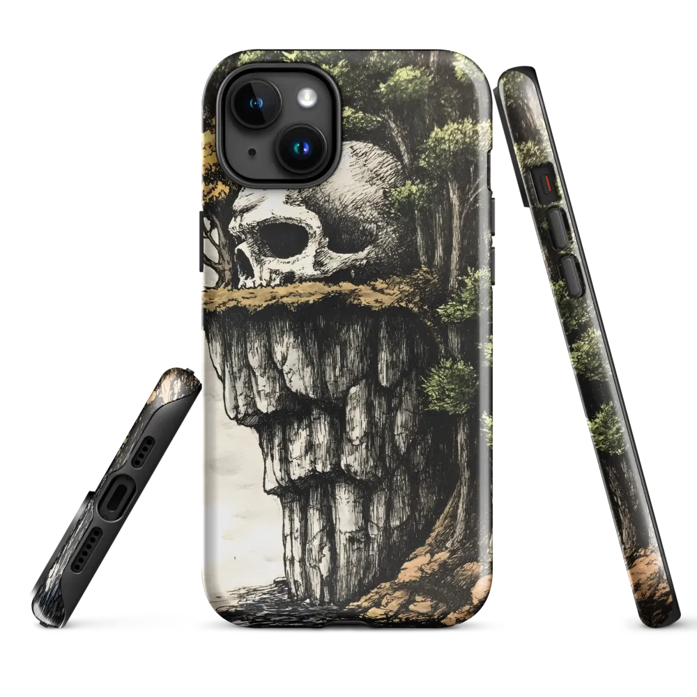 The Whispering Skull: A Surreal Encounter with Nature | Phone Case |  15 Plus | Tough Case | Glossy