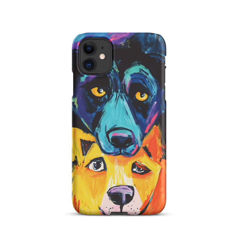 Vibrant Companions: An Expression of Canine Spirit | Phone Case |  11 | Snap Case | Matte