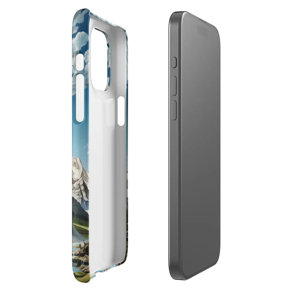 Majestic Cascade: A Mountain Masterpiece | Phone Case |  15 Pro Max | Snap Case | Matte