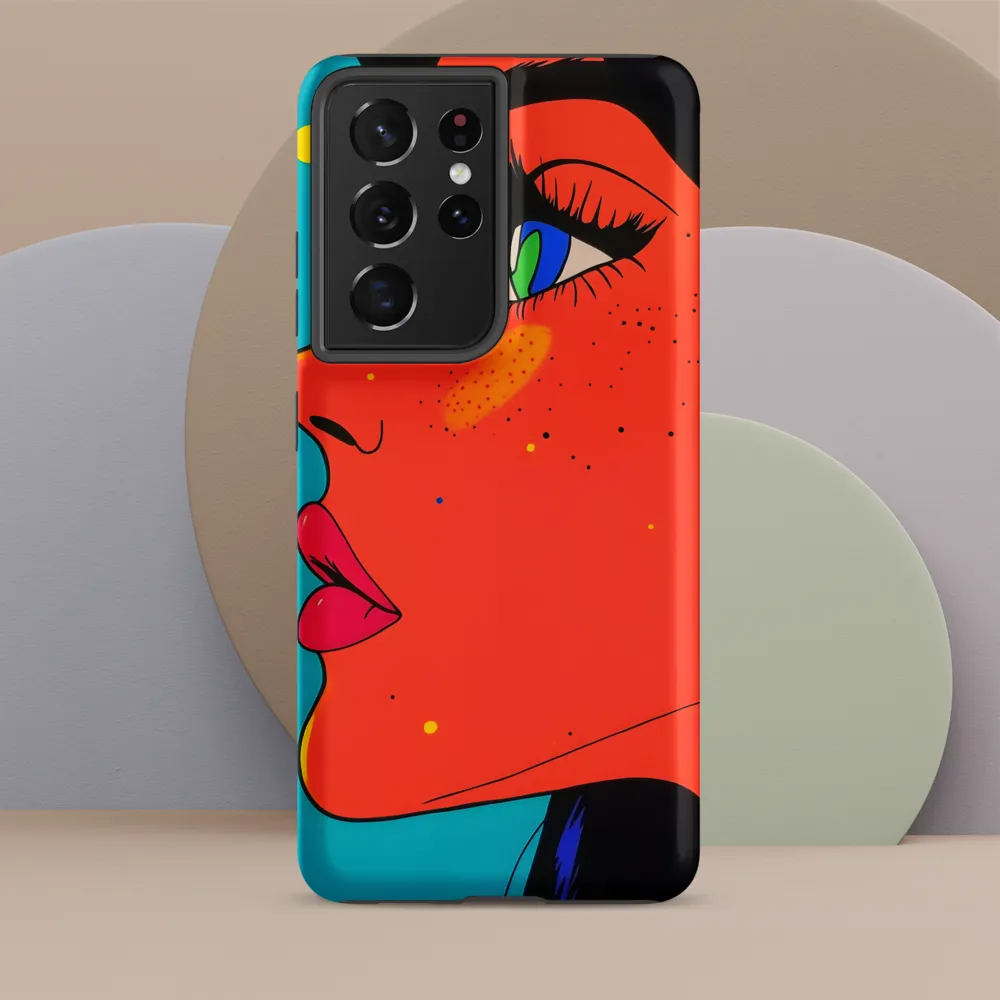 Vibrant Feminine Profile in Pop Art