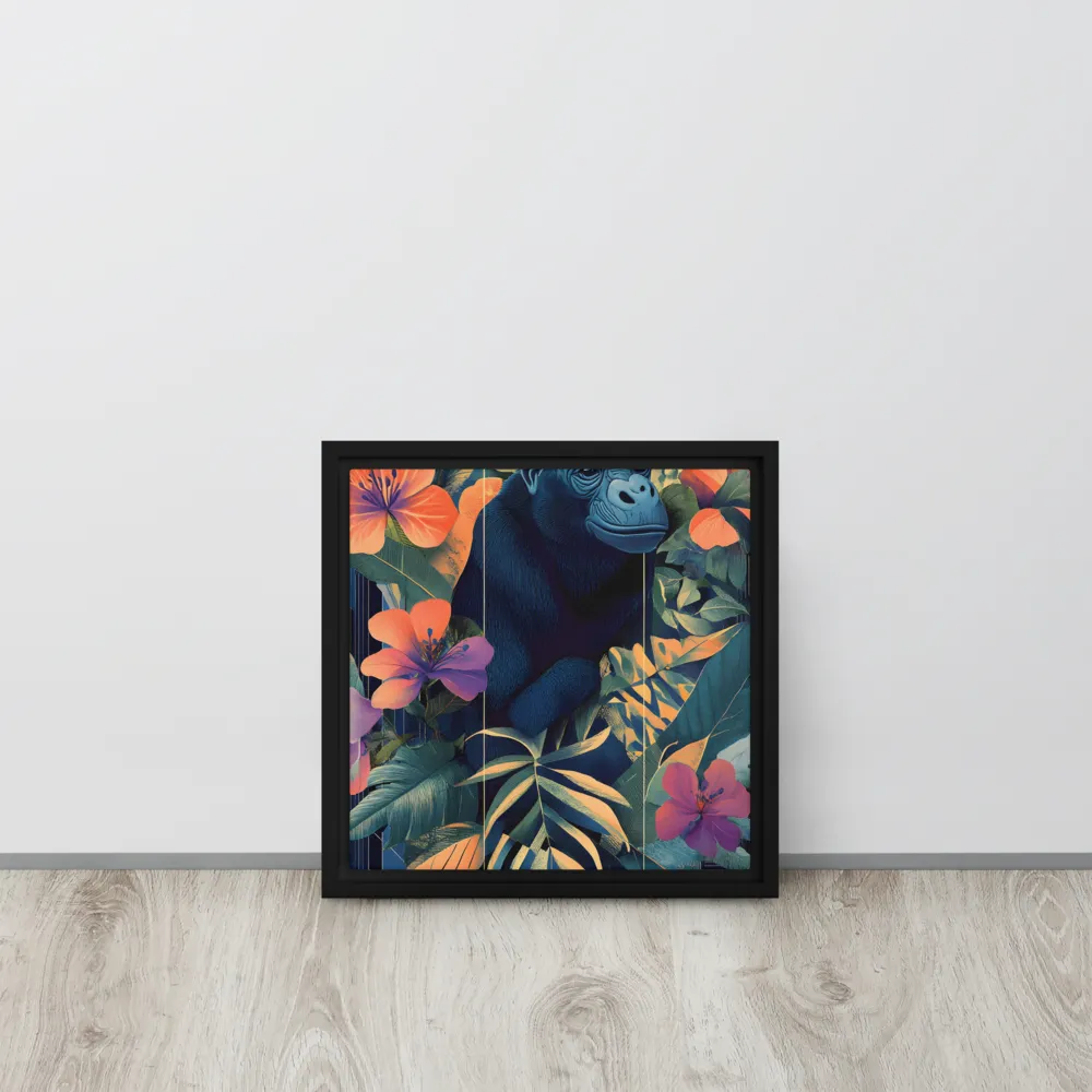 Harmony of Nature and Geometry | Canvas with Black Frame | 12″×12″