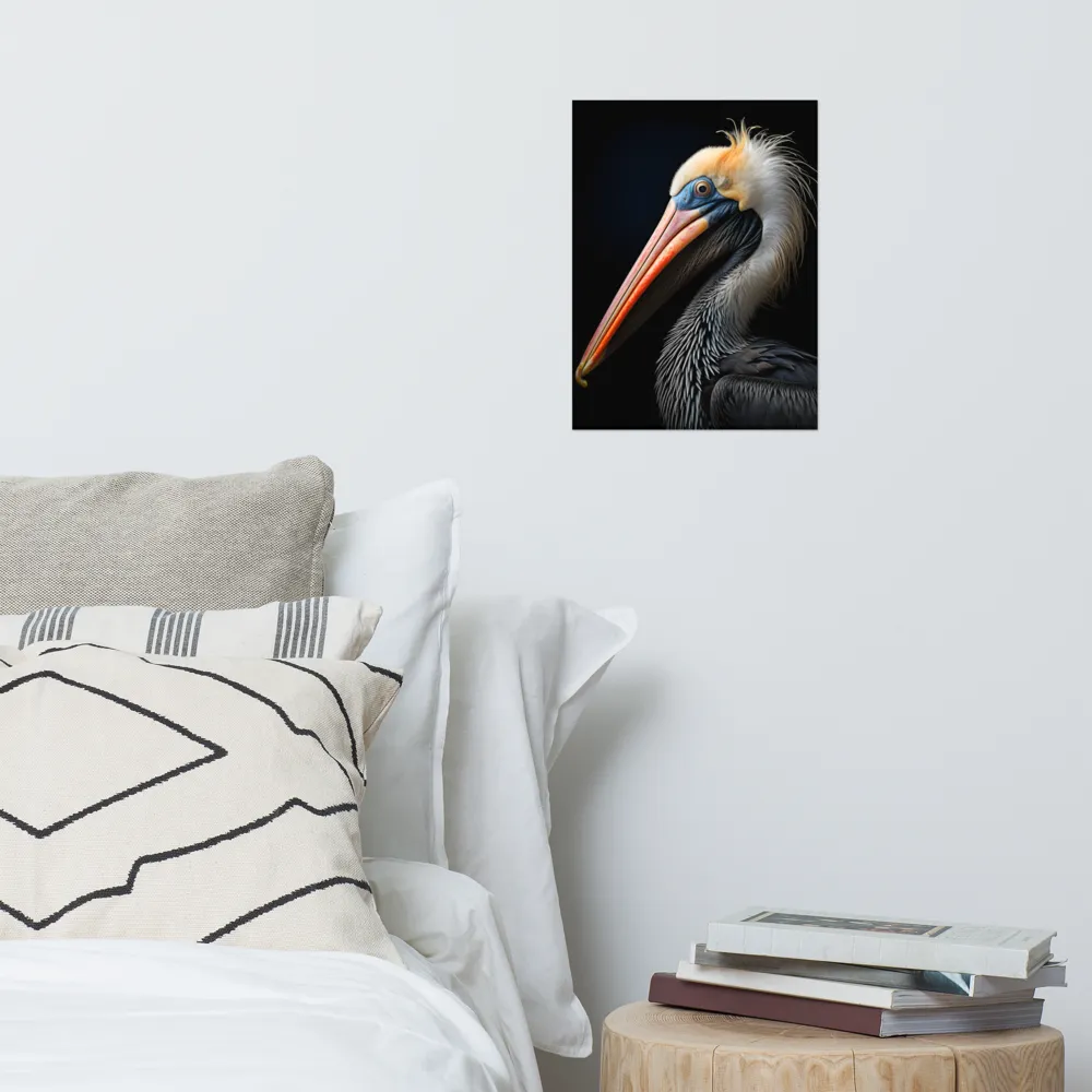 Majestic Portrait of a Pelican | Poster | 12″×16″