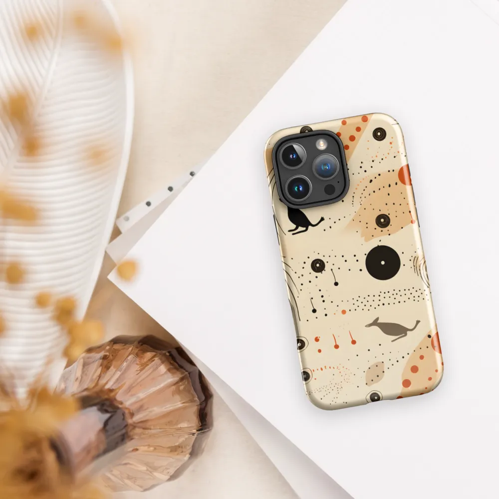 Playful Patterns in Earth Tones | Phone Case |  16 Pro Max | Tough Case | Glossy