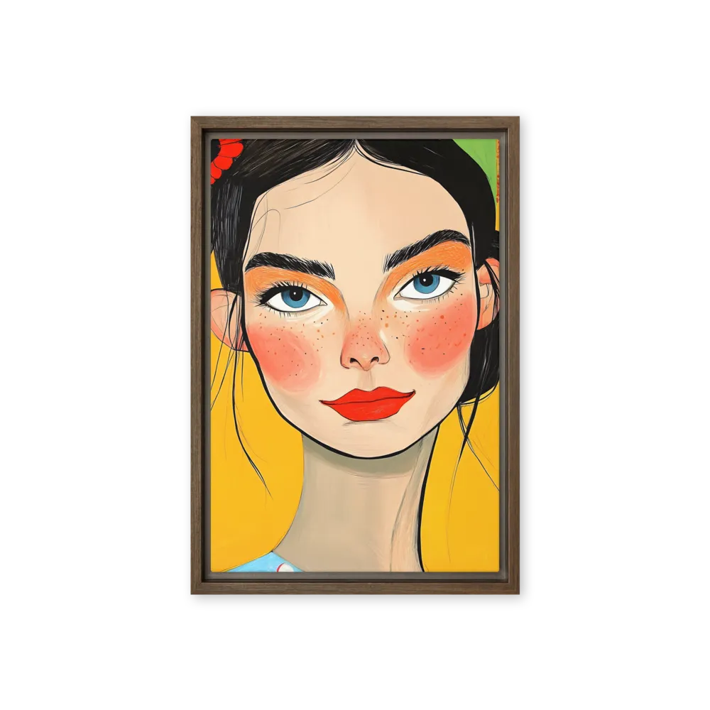 Joyful Radiance | Canvas with Brown Frame | 12″×18″