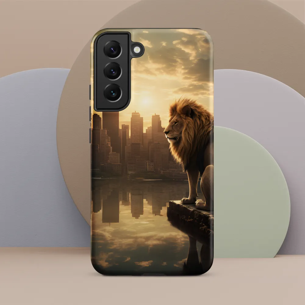 The Lion's Gaze Over the Urban Symphony
