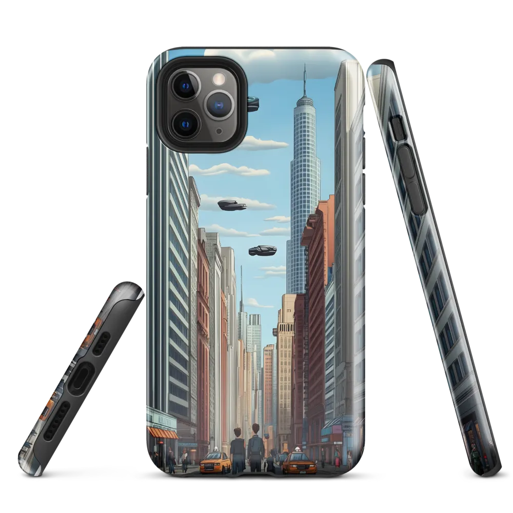 Futuristic Stroll through the Urban Skyline | Phone Case |  11 Pro Max | Tough Case | Glossy