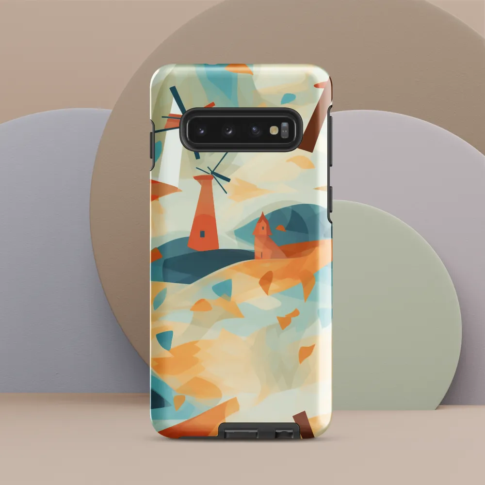 Whimsical Windmills in a Tranquil Landscape