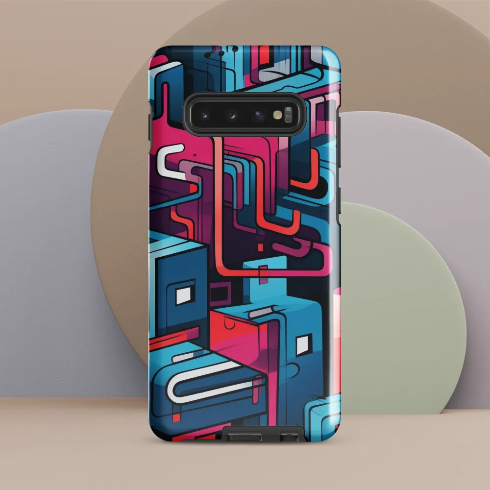 Dynamic Geometry: A Colorful Interplay | Phone Case |  S10 Plus | Tough Case | Glossy