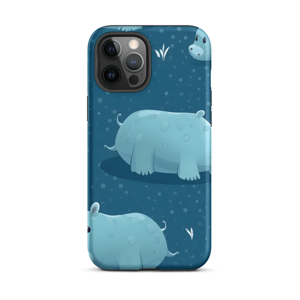 Whimsical Hippo Play | Phone Case |  12 Pro Max | Tough Case | Matte