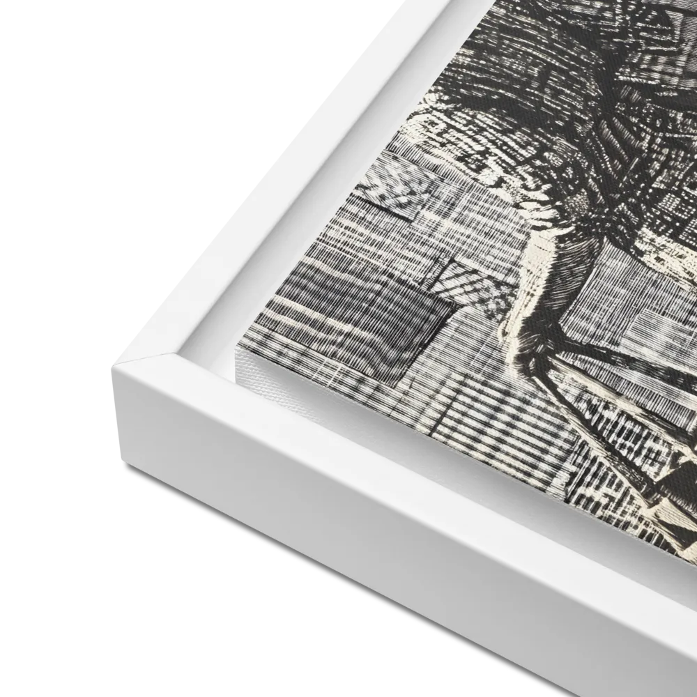 Urban Reflections: A Shopping Narrative | Canvas with White Frame | 12″×12″