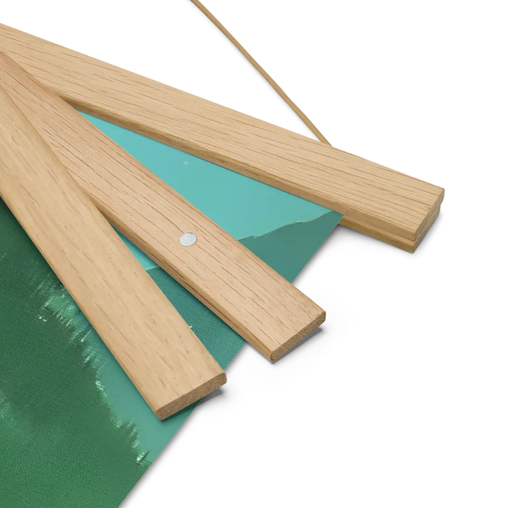 Reflections of Tranquility | Poster With Oak Wood Hanger | 14″×14″