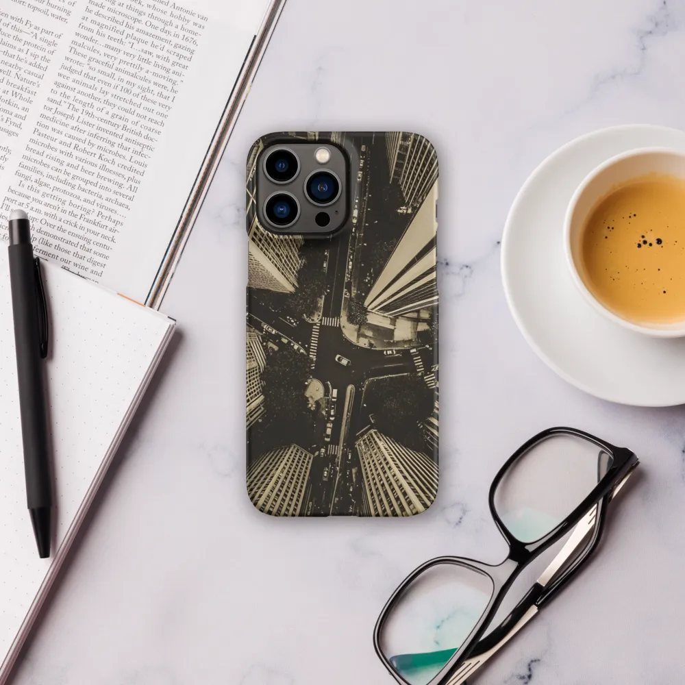 Urban Symphony: Aerial Perspective of City Life | Phone Case |  13 Pro Max | Snap Case | Matte
