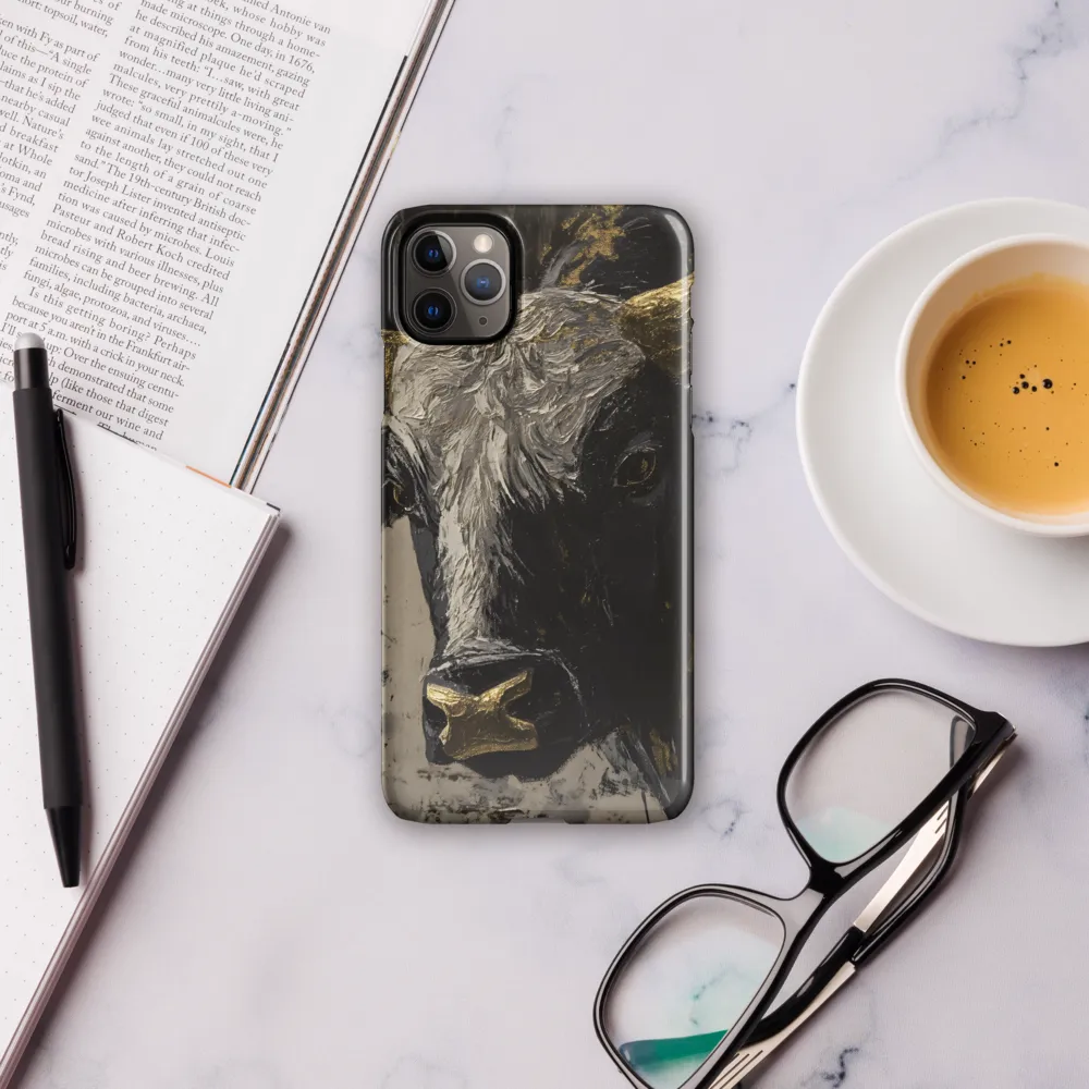 Majestic Bull: The Power in Black and Gold | Phone Case |  11 Pro Max | Snap Case | Glossy