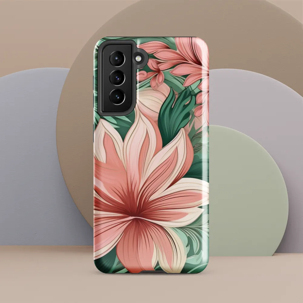 Tropical Blossoms | Phone Case |  S21 | Tough Case | Glossy