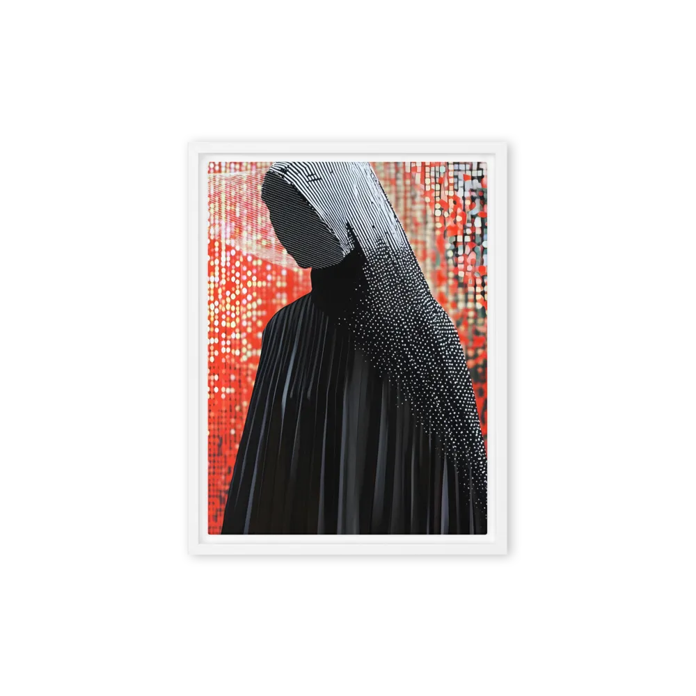 Veil of Modernity | Canvas with White Frame | 9″×12″