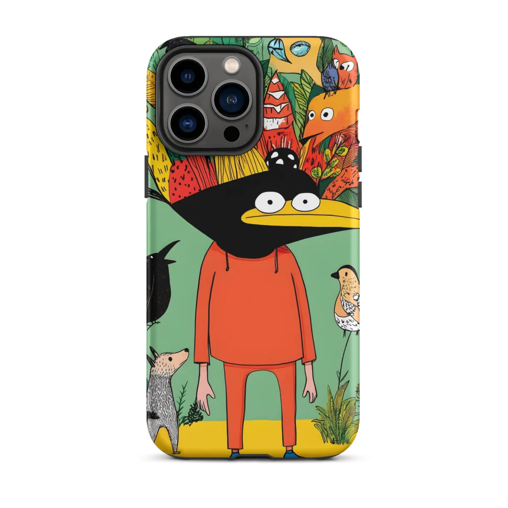 Whimsical Encounter in a Colorful Jungle