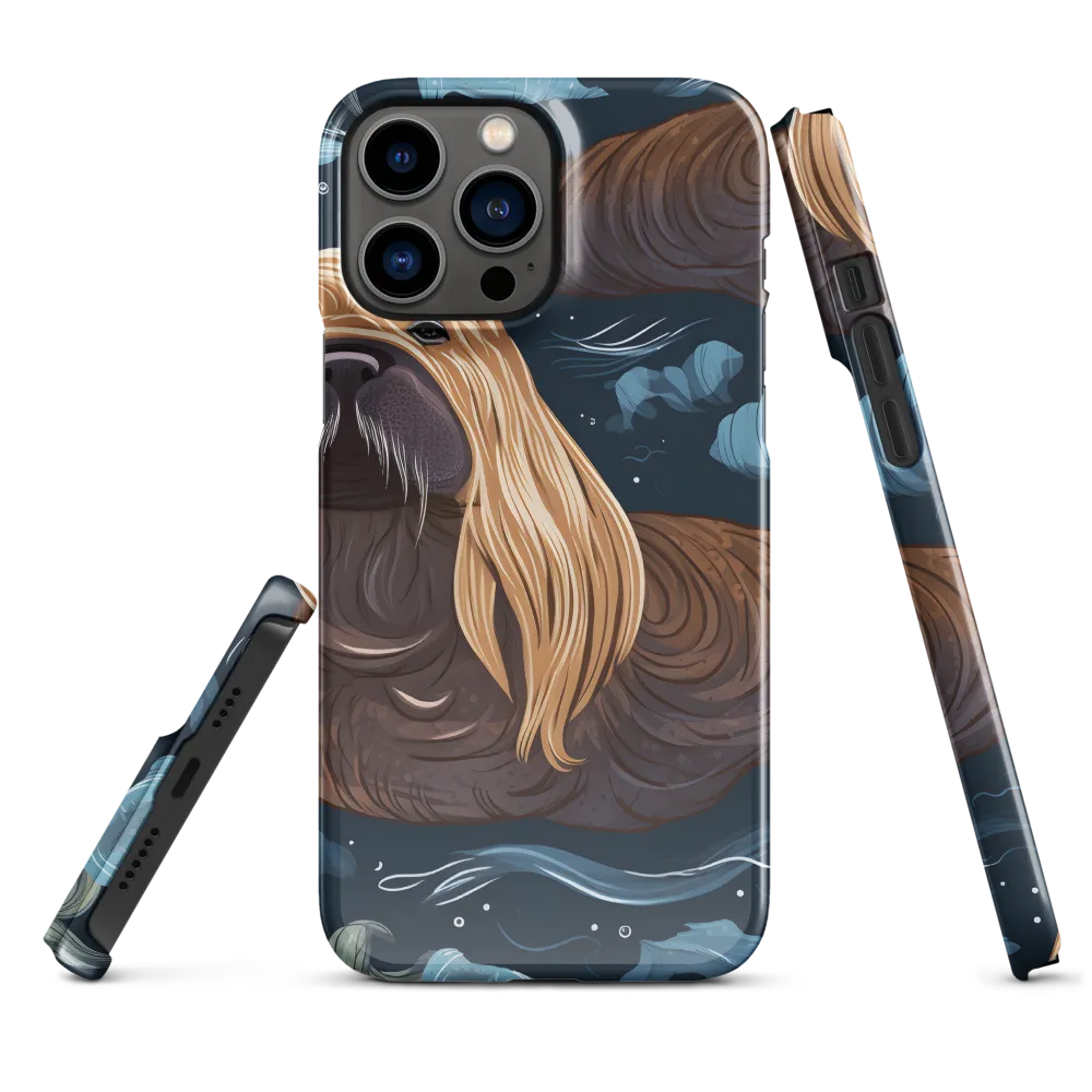 Whimsical Walruses in Deep Blue