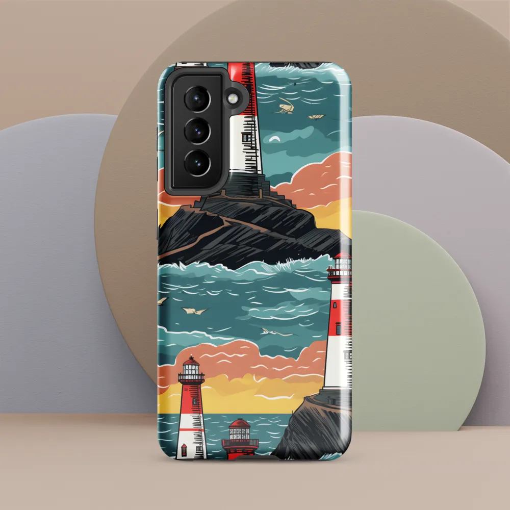 Lighthouses in a Whimsical Ocean