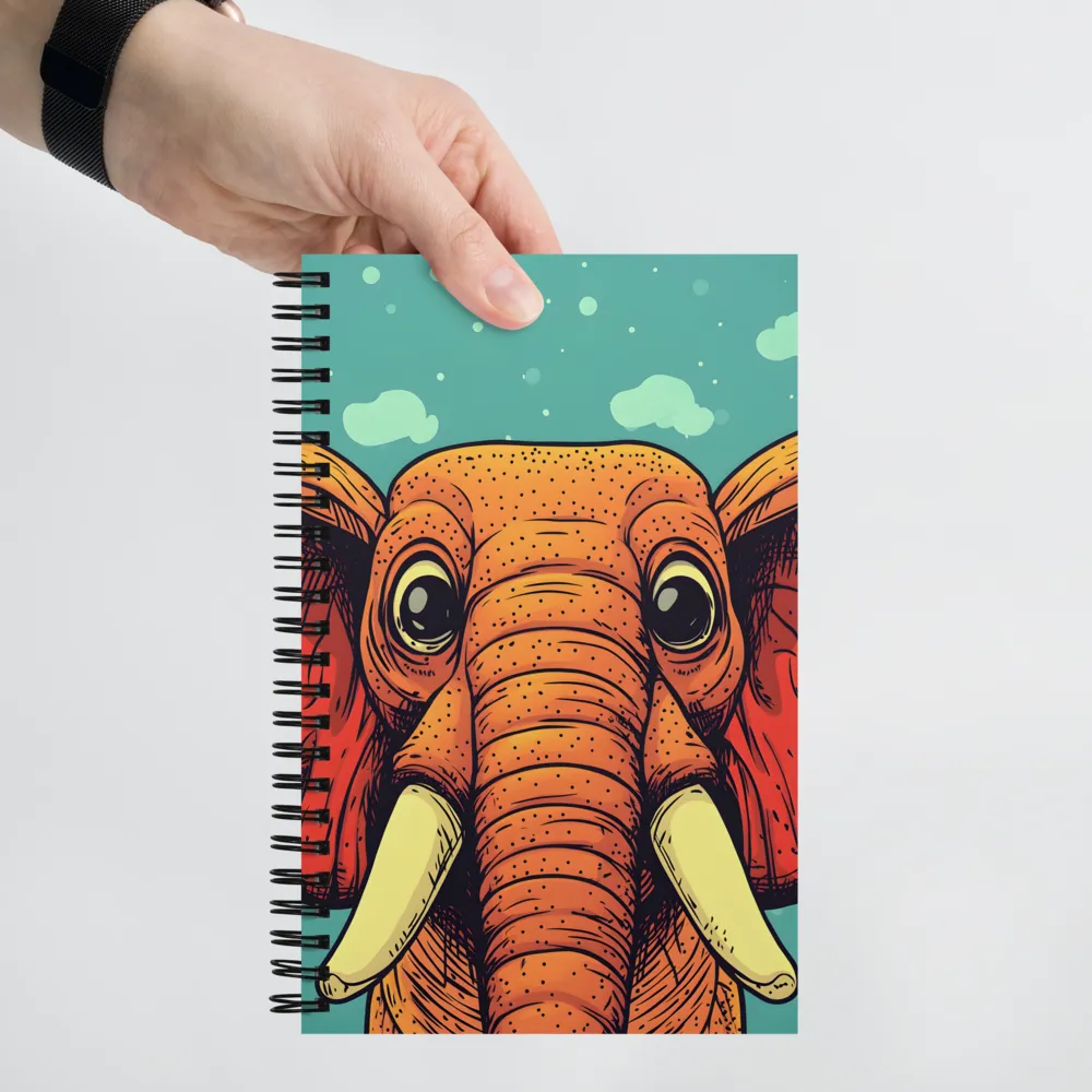 Whimsical Majesty: The Playful Elephant | Spiral Notebook