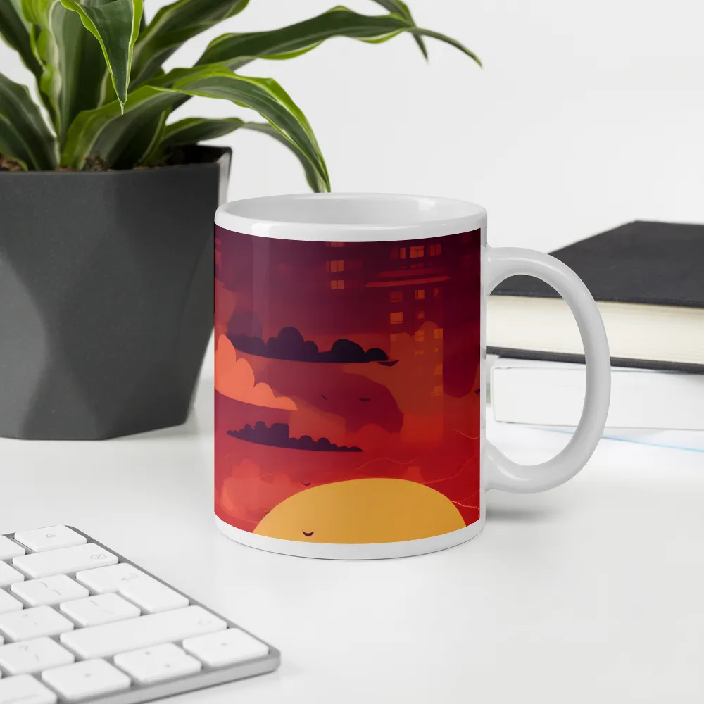 Serene Sunset Cityscape | Mugs | Multiple Sizes & Colors