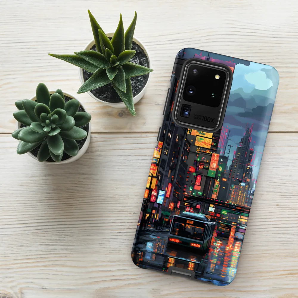 Neon Dreams: A Pixelated Urban Night