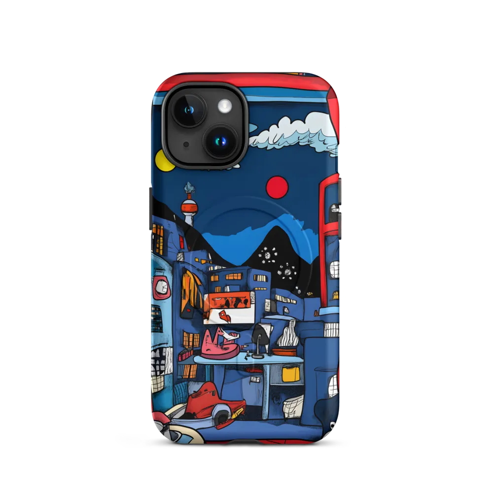 Whimsical Cityscape at Night