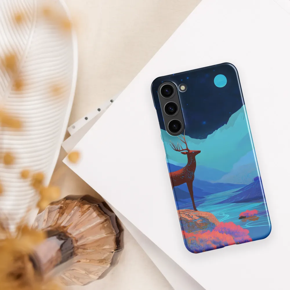 Cosmic Serenity: The Starlit Stag | Phone Case |  S23 Plus | Snap Case | Glossy