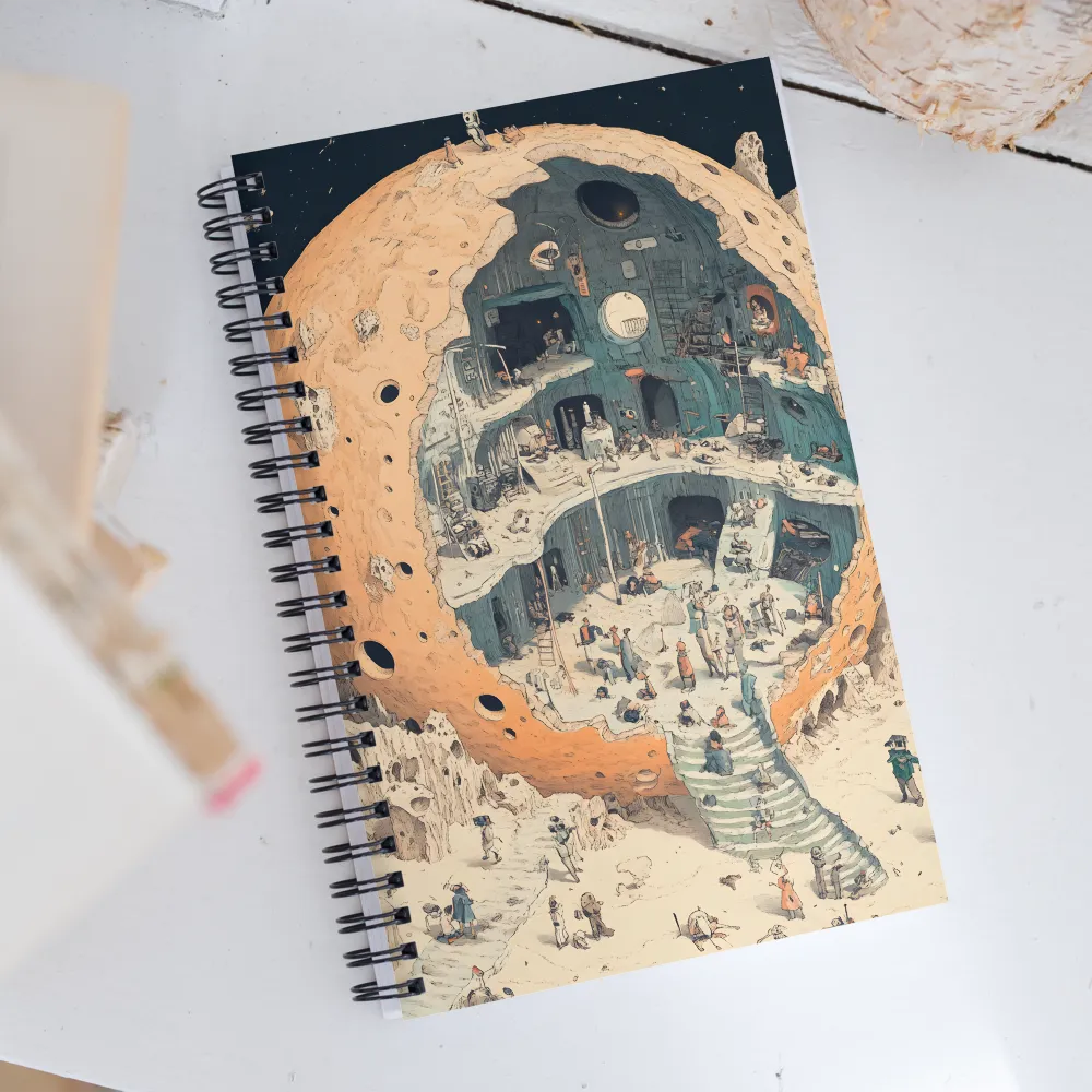 The Hollow Sphere: A Surreal Haven | Spiral Notebook