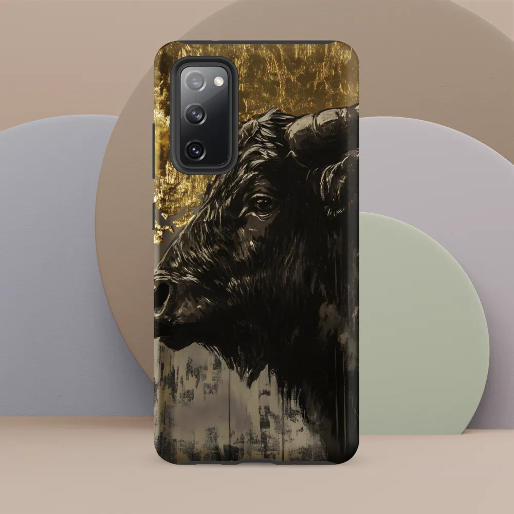 Majestic Bull Against the Golden Horizon