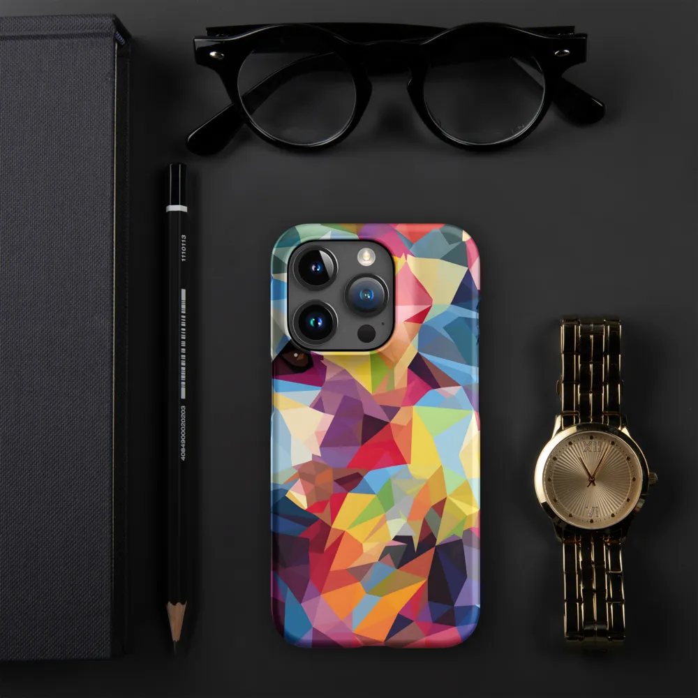 Playful Geometry: The Bear's Face | Phone Case |  15 Pro | Snap Case | Matte