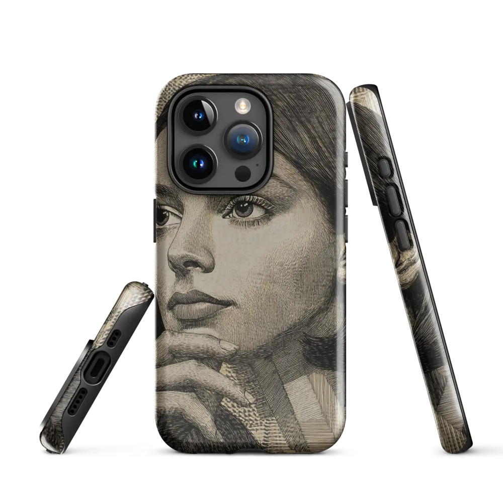 Contemplative Reflection | Phone Case |  15 Pro | Tough Case | Glossy