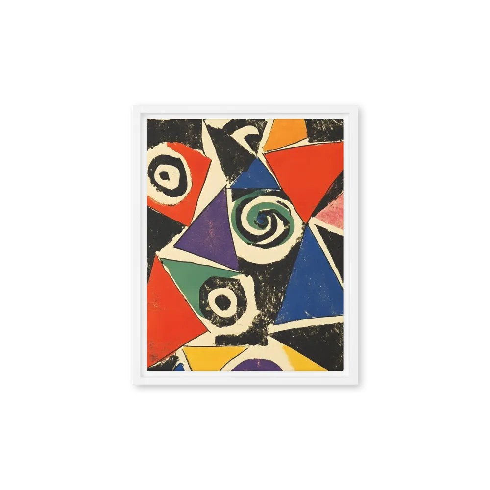 Dynamic Geometric Abstraction | Canvas with White Frame | 11″×14″