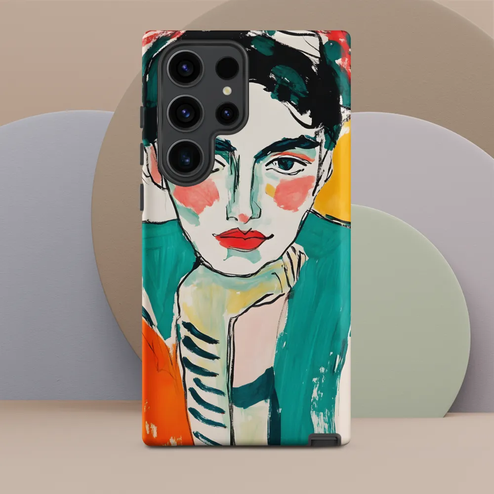 Contemplative Portrait in Bold Hues