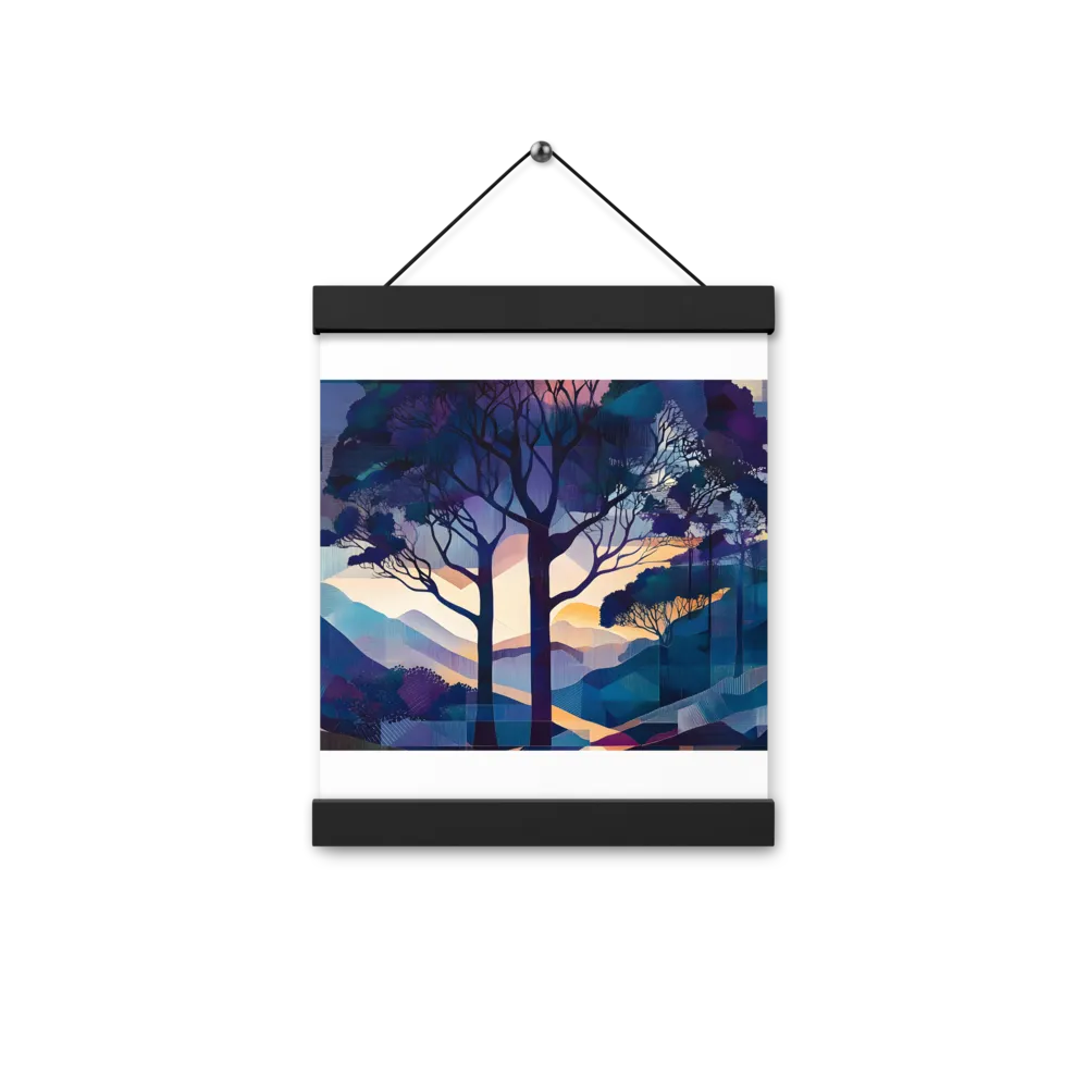 Tranquil Geometry: A Journey Through Color | Poster With Black Wood Hanger | 8″×10″