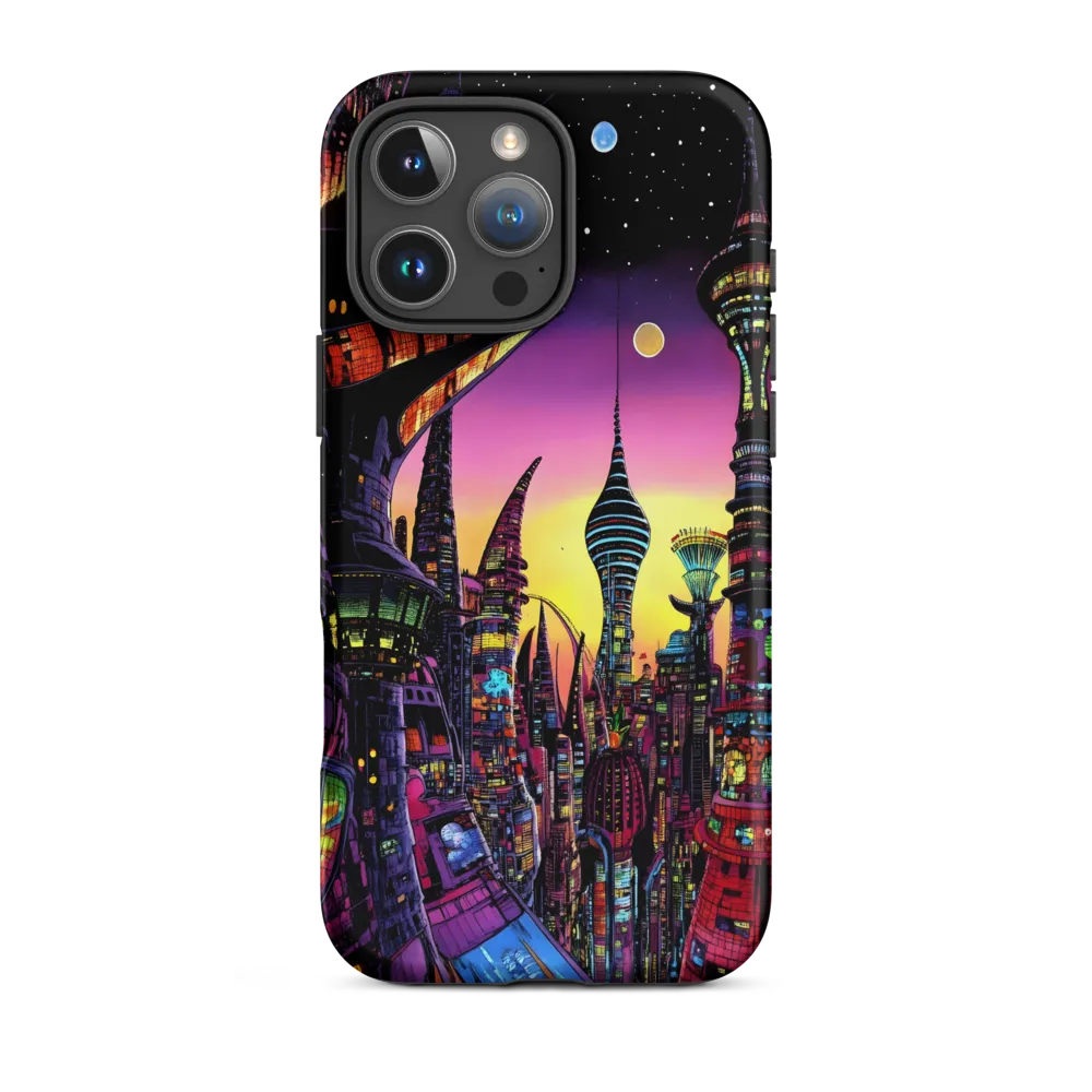 Futuristic Cityscape at Dusk | Phone Case |  16 Pro Max | Tough Case | Matte