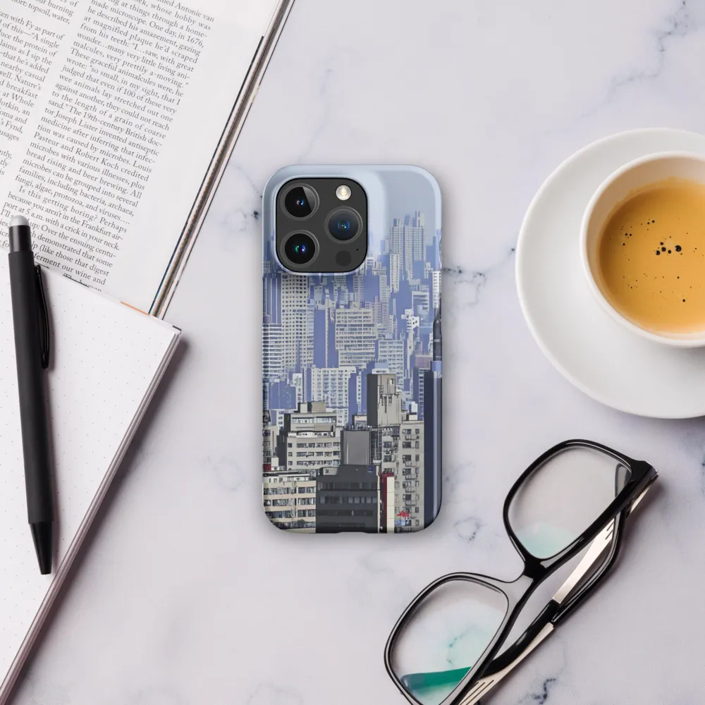 Urban Symphony: A Cityscape in Blues and Grays