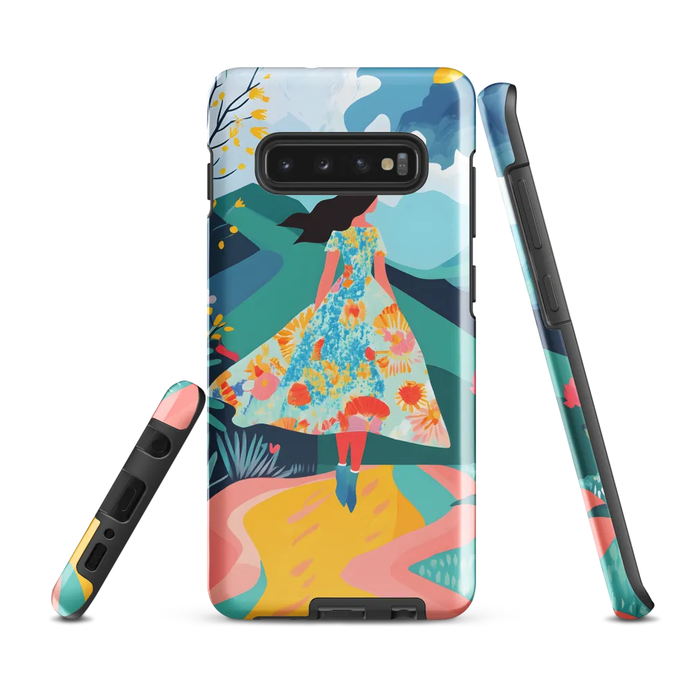 Walking into Colorful Serenity | Phone Case |  S10 Plus | Tough Case | Glossy