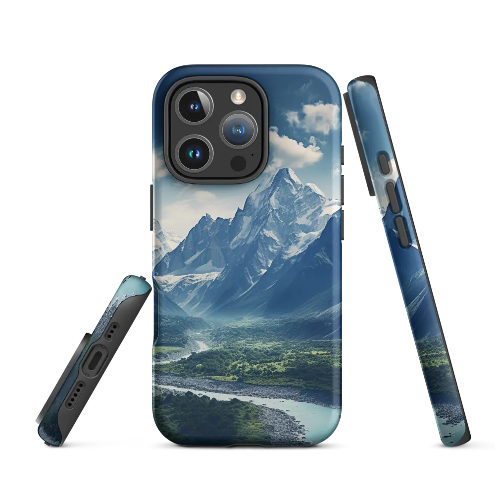 Majestic Serenity: A Landscape of Mountains and Rivers | Phone Case |  16 Pro | Tough Case | Matte