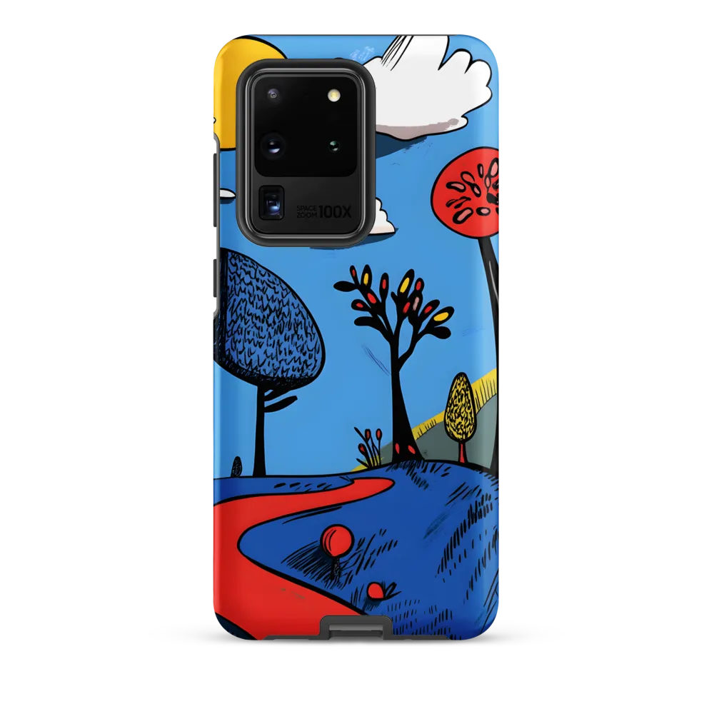 Whimsical Pathways Through a Colorful Landscape