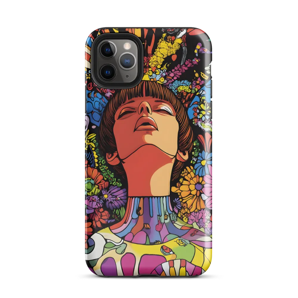 Vibrant Ecstasy: A Psychedelic Portrait | Phone Case |  11 Pro Max | Tough Case | Glossy