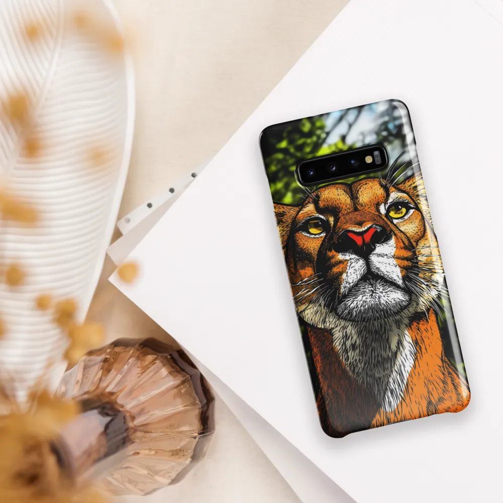 Regal Gaze: The Lioness in Focus | Phone Case |  S10 Plus | Snap Case | Glossy