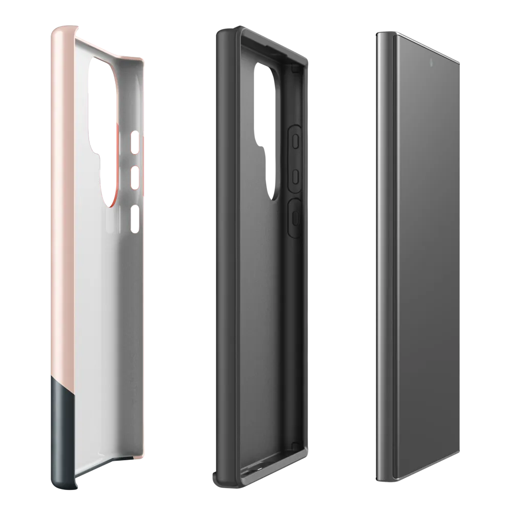 Contemplative Portrait in Minimalism | Phone Case |  S23 Ultra | Tough Case | Glossy